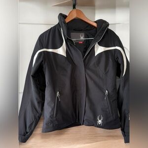Spyder Black Ski Jacket with White Accents